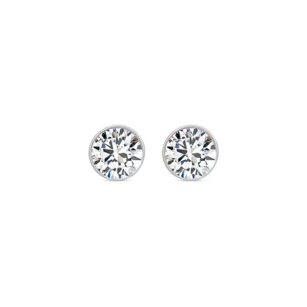 Puces D'oreilles Diamant Sertie Clos