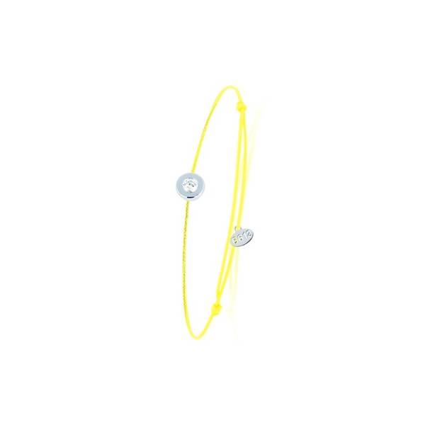 Découvrez notre bracelet cordon Diamant en or sertie clos 0,02