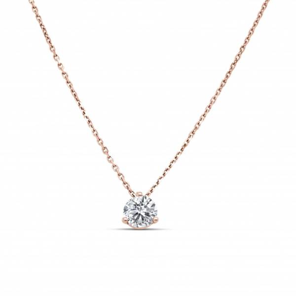 Collier pendentif diamant Justine sertie 3 griffes