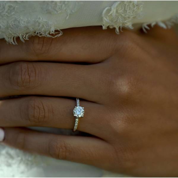 Solitaire Diamant Pavé 